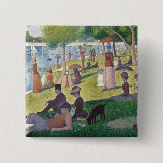Sonntag auf La Grande Jatte Seurat Malerei Button (Vorderseite)