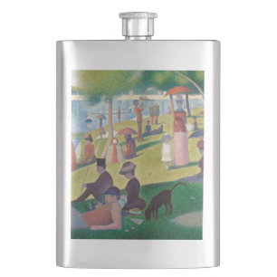 Sonntag auf La Grande Jatte Seurat Malerei Flachmann