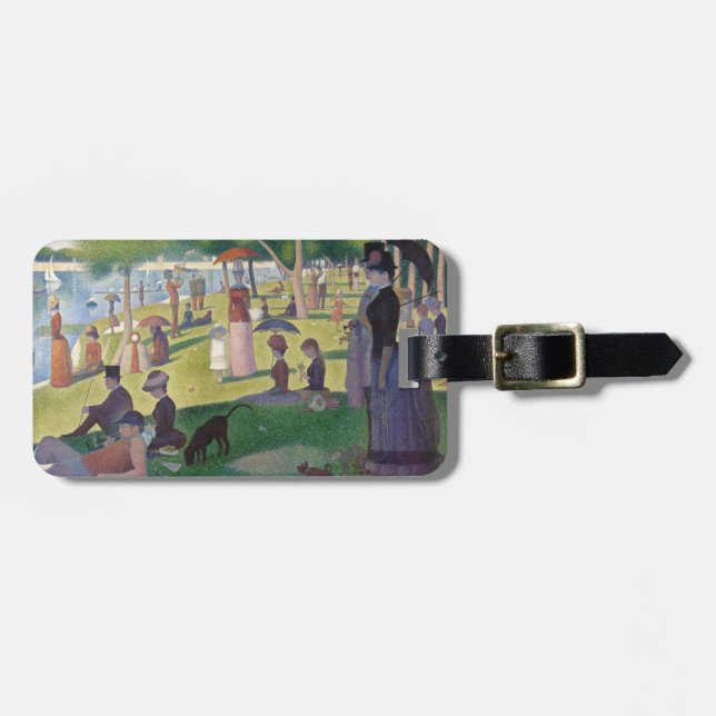 Sonntag auf La Grande Jatte Seurat Malerei Gepäckanhänger (Vorderseite horizontal)