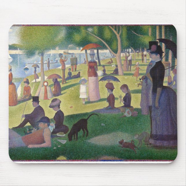 Sonntag auf La Grande Jatte Seurat Malerei Mousepad (Vorne)