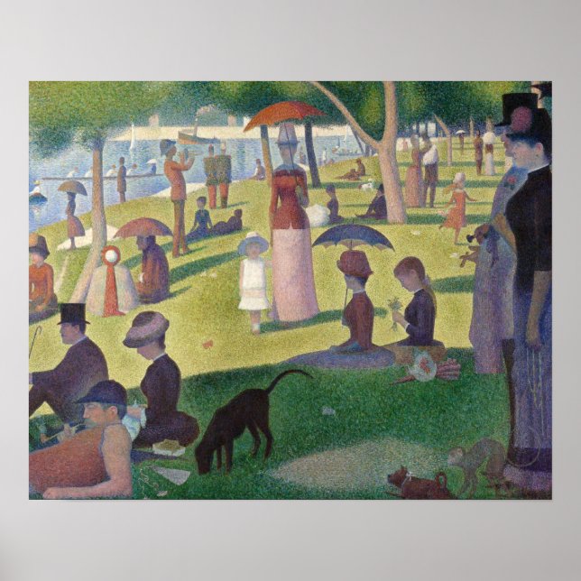Sonntag auf La Grande Jatte Seurat Malerei Poster (Vorne)