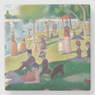 Sonntag auf La Grande Jatte Seurat Malerei Steinuntersetzer