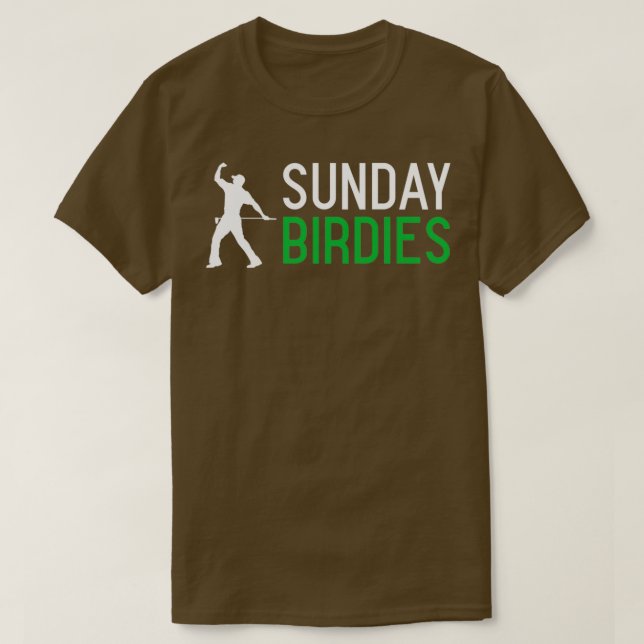 Sonntag Birdies Golf Design T-Shirt (Design vorne)