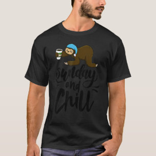 Sonntag & Chill Schlafender Kopf Fauler Faultier T-Shirt