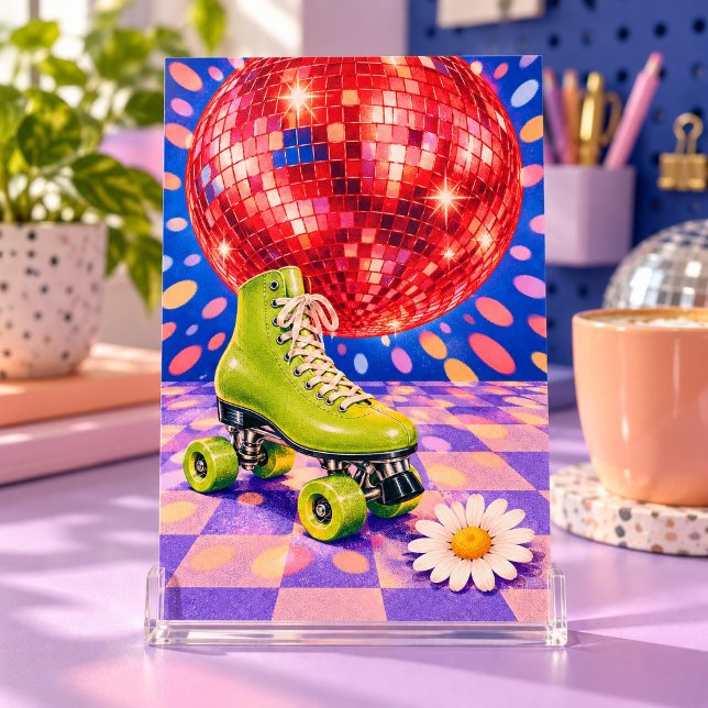 Sonntag Disco-Kunstposter Poster (4 x 6 inch unframed semi-gloss print. Flat printed artwork. Styled scene; props not included.)