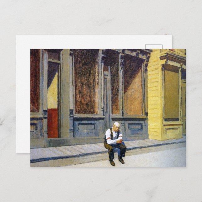 Sonntag | Edward Hopper | Postkarte (Vorne/Hinten)