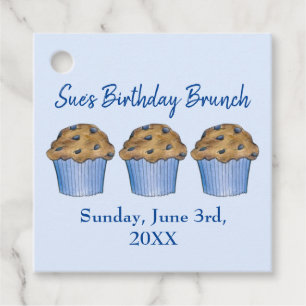 Sonntag Frühstück Brunch Party Blueberry Muffin Geschenkanhänger