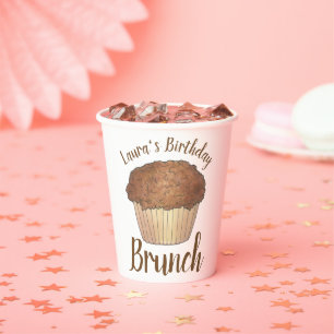 Sonntag Frühstück Brunch Streusel Crumb Muffin Pappbecher