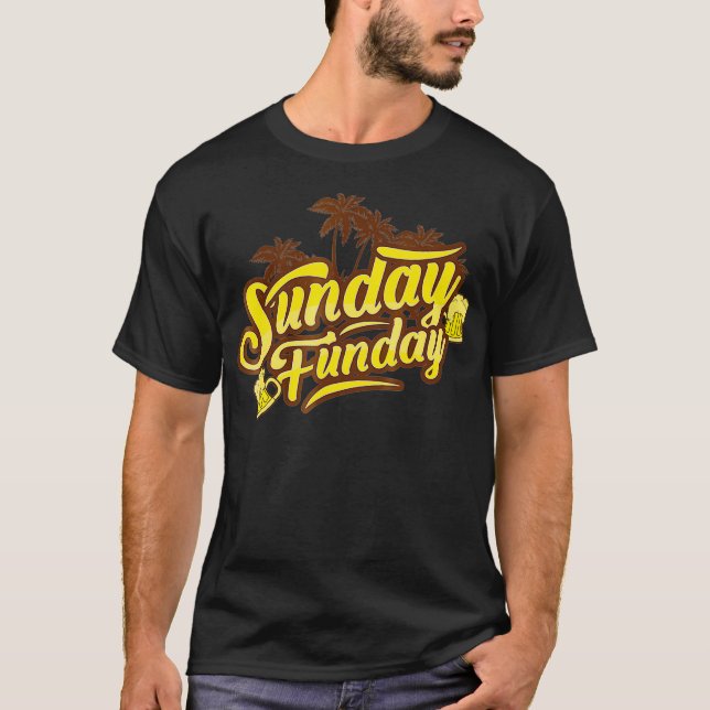 Sonntag Funday Beer Drink T-Shirt (Vorderseite)