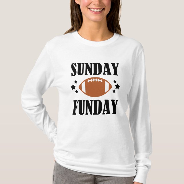 Sonntag Funday Frauenfußball-Shirt T-Shirt (Vorderseite)