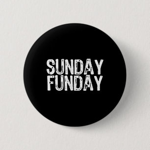 Sonntag Funday Fußball T-Shirt Button