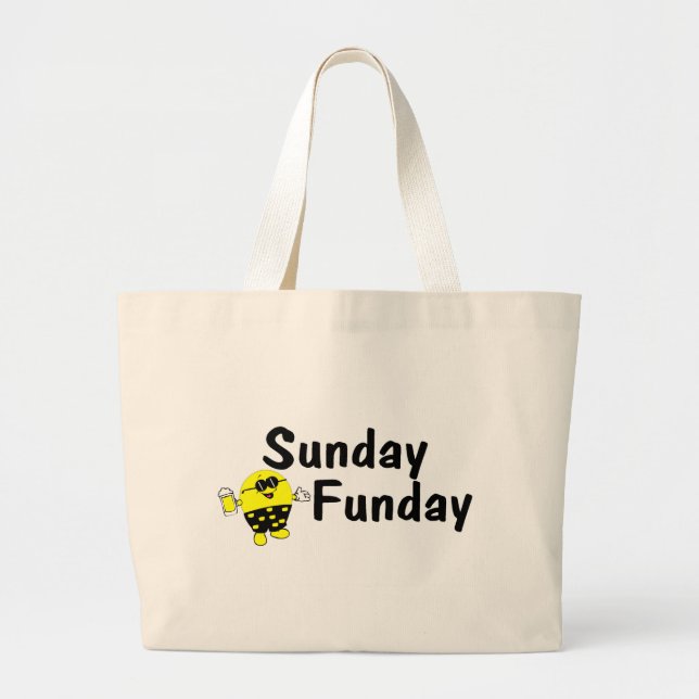 Sonntag Funday Jumbo Stoffbeutel (Vorne)