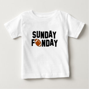 Sonntag Funday mit Fußball Baby T-shirt