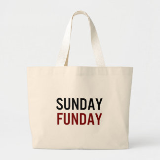 Sonntag Funday (schwarz/rot) Jumbo Stoffbeutel