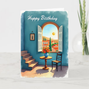 Sonntag Geburtstag Fenster Karte