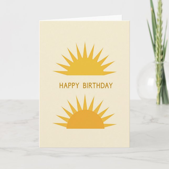 Sonntag Geburtstag Strahlenkarte Karte (Vorderseite)