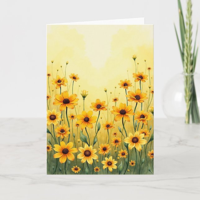 Sonntag Gelbe Muttertagsblumen Karte (Vorderseite)