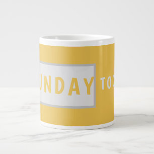 Sonntag Heute – Minimales Kaffeetassendesign Jumbo-Tasse