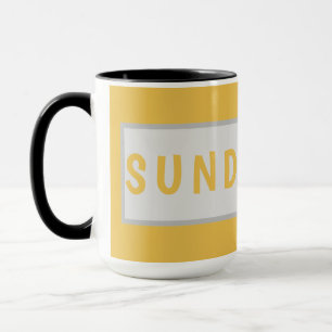 Sonntag Heute – Minimales Kaffeetassendesign Tasse
