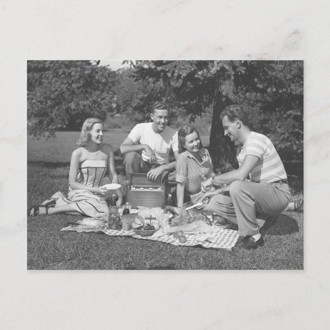 Sonntag im Park mit Freunden Postkarte (Vorderseite)