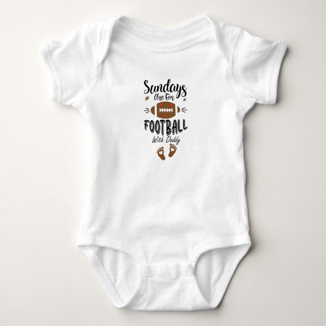 Sonntag ist Fußball mit Daddy Baby Geschenk Strampler (Vorderseite)