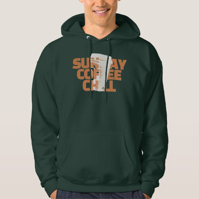 Sonntag Kaffee Chillen Grafik Hoodie (Vorderseite)