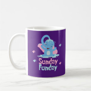 Sonntag lustiger Tag Kawaii lustiger Elefant Dusch Kaffeetasse