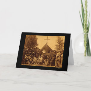 Sonntag Morgen katholische Messe 1861 Karte