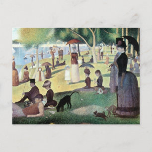Sonntag Nachmittag Insel La Grande Jatte by Seurat Postkarte