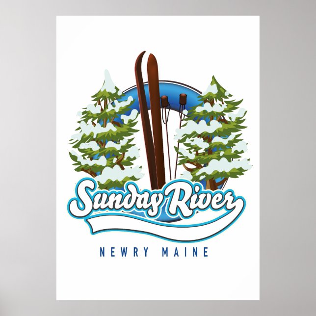 Sonntag-Newry-Maine-Skigame Poster (Vorne)