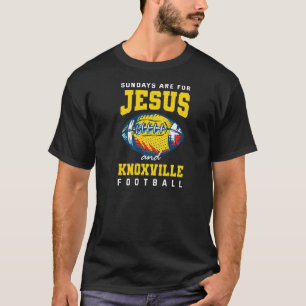 Sonntag sind für Jesus und Knoxville Fußball Tenni T-Shirt