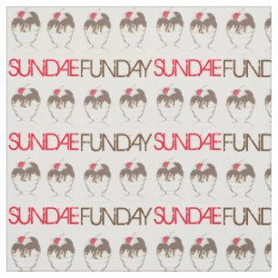 SONNTAG (SONNTAG) FUNDAY Ice Cream Hot Fudge Feins Stoff