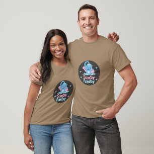 Sonntag Spaß Tag Kawaii lustiger blauer Elefant du T-Shirt
