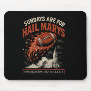 Sonntage sind für Hail Marys Lustiges Football-Spi Mousepad