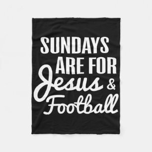 Sonntage sind für Jesus und Football-Fans Christli Fleecedecke