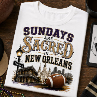 Sonntage sind heilig im New Orleans Football Tri-Blend Shirt
