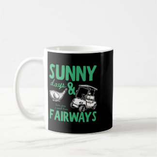 Sonntage und Fairways Illustration Kaffeetasse