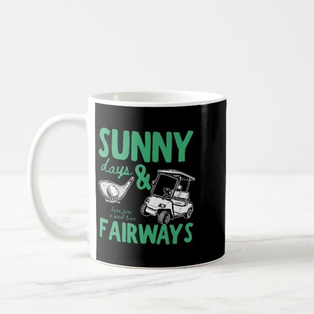Sonntage und Fairways Illustration Kaffeetasse (Links)