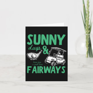 Sonntage und Fairways Illustration Karte
