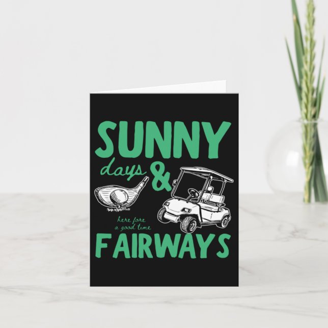 Sonntage und Fairways Illustration Karte (Vorderseite)