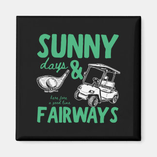 Sonntage und Fairways Illustration Magnet
