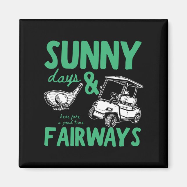 Sonntage und Fairways Illustration Magnet (Vorne)