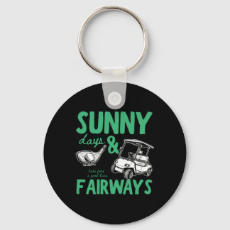 Sonntage und Fairways Illustration Schlüsselanhänger