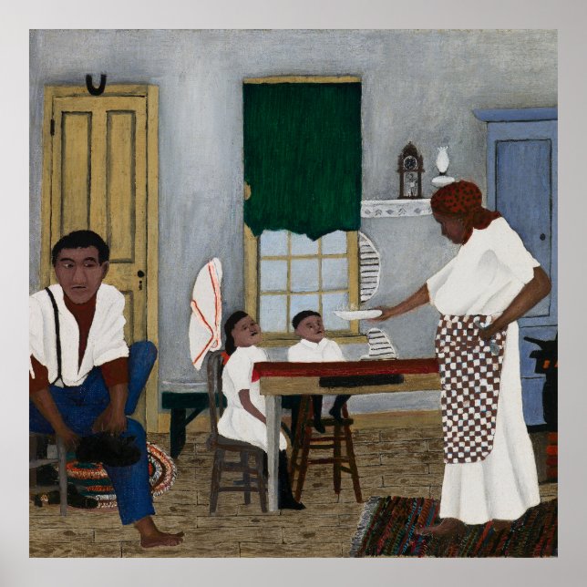 Sonntagmorgen-Frühstück -Horace Pippin Poster (Vorne)