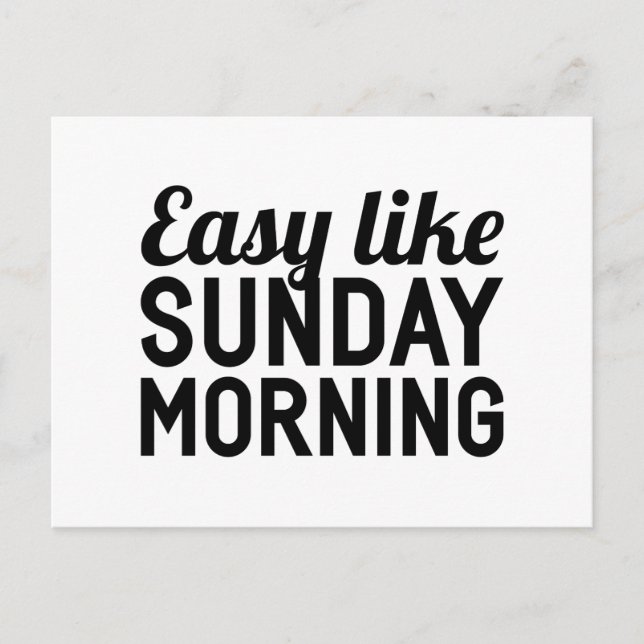 Sonntagmorgen Postkarte (Vorderseite)