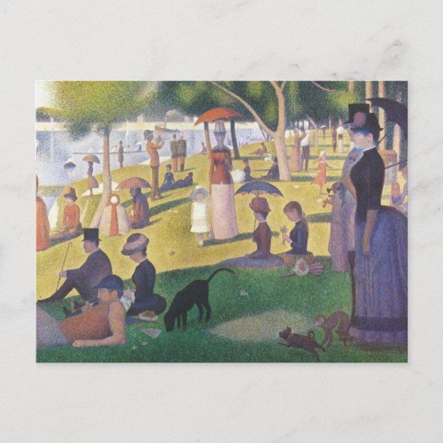Sonntagnachmittag am La Grande Jatte Postkarte (Vorderseite)