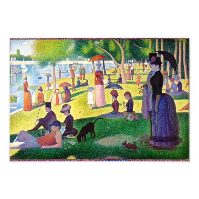 Sonntagnachmittag auf der Insel La Grande Jatte Fotodruck (Vorne)