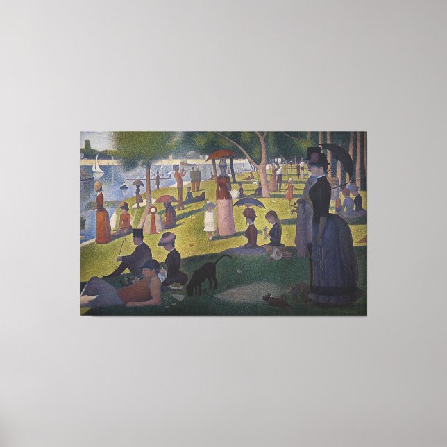 Sonntagnachmittag auf der Insel La Grande Jatte Leinwanddruck (Vorderseite)