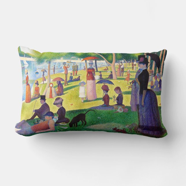 Sonntagnachmittag auf der Insel La Grande Jatte Lendenkissen (Vorderseite)