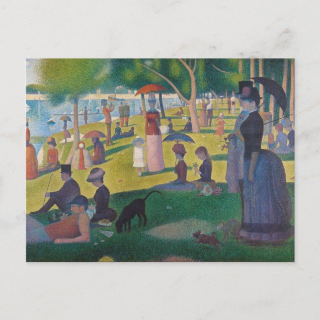 Sonntagnachmittag auf der Insel La Grande Jatte Postkarte (Vorderseite)